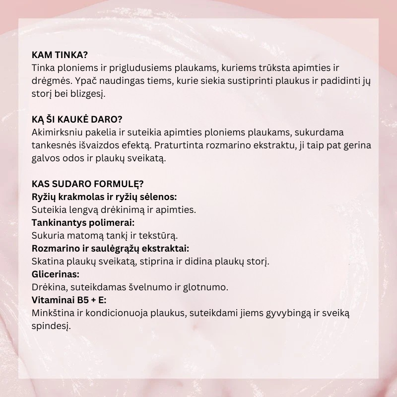 Perfect Volume Thickening & Conditioning Hair Masque Drėkinamoji plaukų kaukė, 200ml