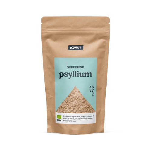 Organic Psyllium Husk Powder Ekologiški balkšvojo gysločio sėklų luobelių milteliai, 150g