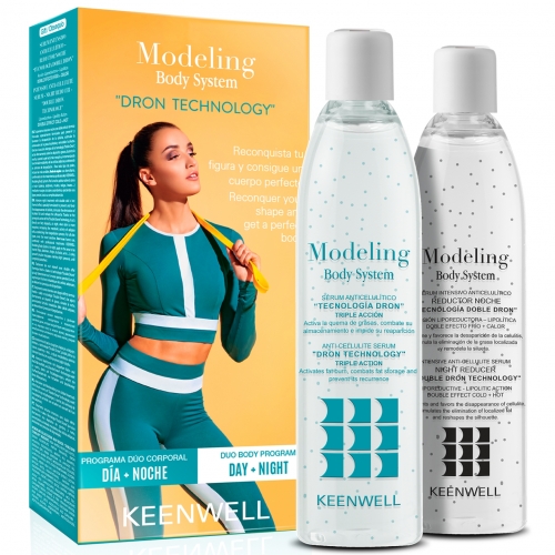 Modeling Body System Dron Technology Rinkinys su anticeliulitiniu serumu bei naktiniu anticeliulitiniu serumu, 250ml