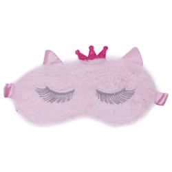 Hot & Cold Eye Mask Šildanti - šaldanti akių kaukė - miego akiniai su rožiniu kailiuku, 1 vnt 