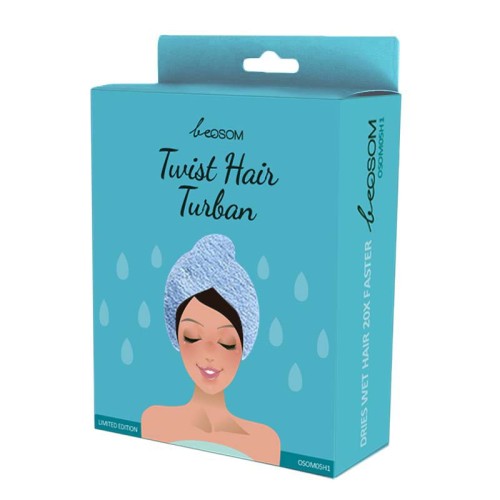 Twist Hair Turban Blue Melsvos spalvos turbanas plaukams, 1vnt