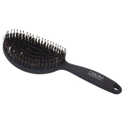 Hair Brush Lenktas plaukų šepetys su nailono spygliukais ir šerno šereliais, 1 vnt 
