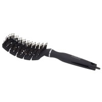 Hair Brush Lenktas plaukų šepetys su nailono spygliukais, šerno šereliais ir smeigtuku plaukų atskyrimui, 1vnt  