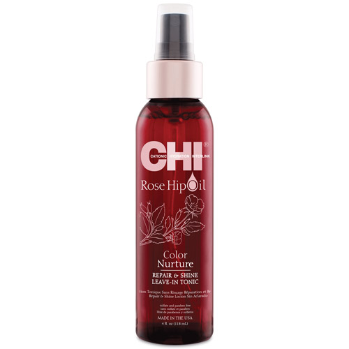 Rose Hip Oil Color Nurture Repair & Shine Leave-In Tonic Atkuriamasis plaukų tonikas, 118ml