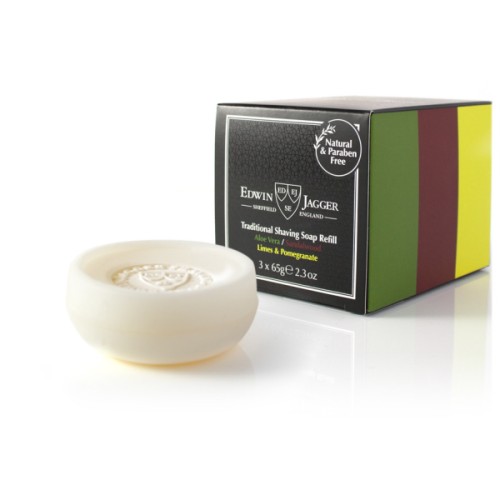 PPS-SS3 Shaving Soap Refill Skutimosi muilų rinkinys: alijošiaus, santalmedžio, laimų ir granatų, 3x65g