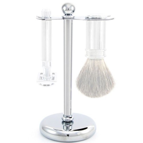 RHM8711 Chrome Razor & Shaving Brush Stand Skutimosi šepetėlio ir skustuvo laikiklis, 1 vnt.