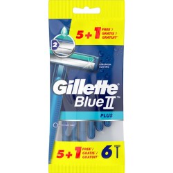 Blue II Plus Vienkartiniai skustuvai, 6vnt 