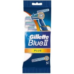 Blue II Plus Vienkartiniai skustuvai, 5vnt 
