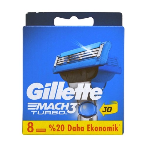 Mach3 Turbo skustuvo galvutės, 8 vnt.