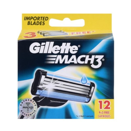 Mach3 skustuvo galvutės, 12vnt.