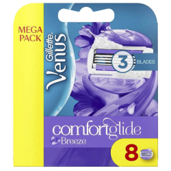 Venus Comfort Glide Breeze Skustuvo galvutės, 8vnt 