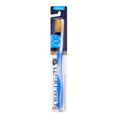 Gold Medium Toothbrush Vidutinio minkštumo dantų šepetėlis su aukso nanodalelėmis, 1 vnt. 