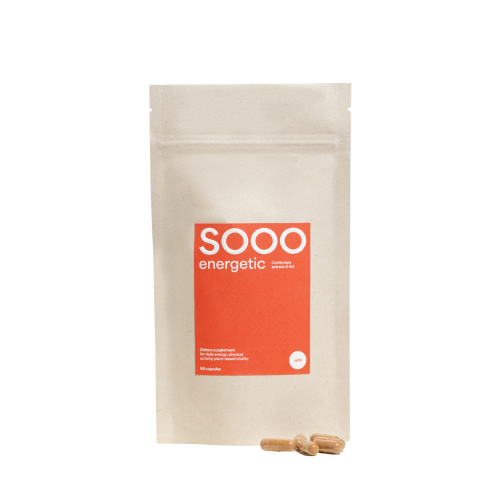 SOOO energetic: Cordyceps ekstraktas 6-8:1 (papildymas), 90 kapsulių