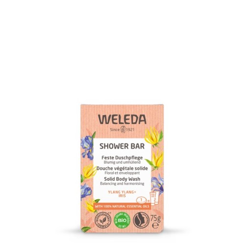 Solid Body Wash Ylang Ylang + Iris Dušo muilas su kvapiosios kanangomis ir vilkdalgiais, 75 g 