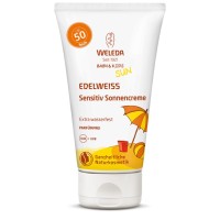 Edelweiss Sensitiv Sonnencreme Natūralus apsauginis kremas nuo saulės kūdikiams ir vaikams SPF 50, 50 ml  