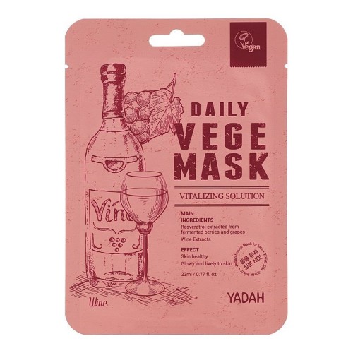 Daily Vege Mask Odą stangrinanti bioceliuliozinė veido kaukė su resveratroliu,1vnt 