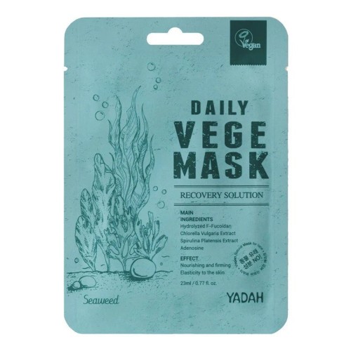 Daily Vege Mask Maitinanti ir stangrinanti bioceliuliozinė veido kaukė su jūros augalų ekstraktais,1vnt