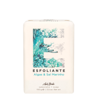 SPA Exfoliating Seaweed & Sea Salt Soap Šveičiamasis augalinis muilas veidui ir kūnui su jūros druska, 100g 