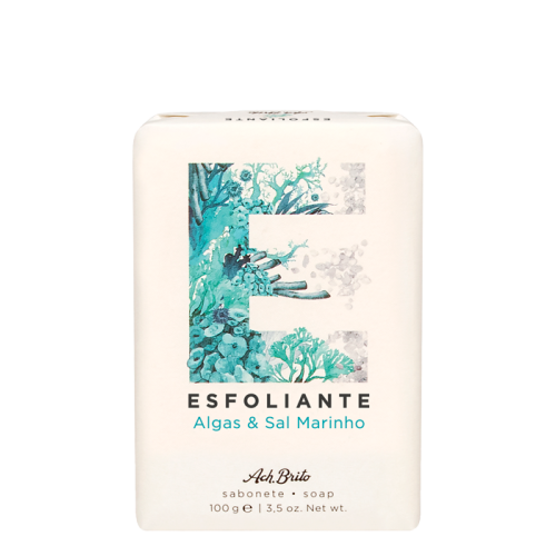 SPA Exfoliating Seaweed & Sea Salt Soap Šveičiamasis augalinis muilas veidui ir kūnui su jūros druska, 100g