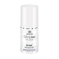 Striplac Top Coat Multiglitter Viršutinis sluoksnis su įvairiaspalviais blizgučiais, 8ml 
