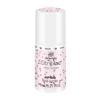 Striplac Top Coat Rose Glitter Viršutinis sluoksnis su rausvais blizgučiais, 8ml 