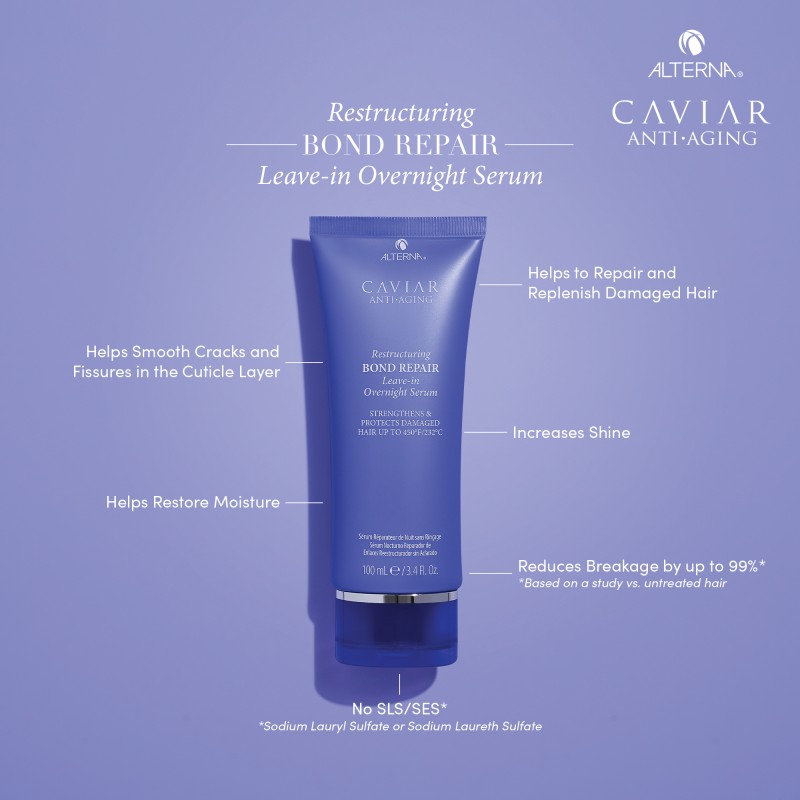 Caviar Restructuring Bond Repair Leave-In Over Night Serum Atkuriamasis naktinis plaukų serumas, 100ml