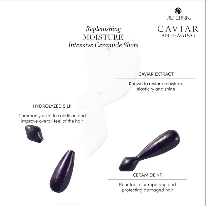 Caviar Moisture Intensive Ceramide Shots Keramidų koncentratas plaukams, 12,3ml