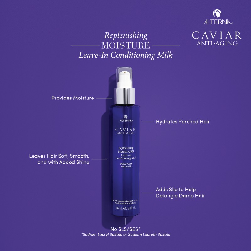 Caviar Replenishing Moisture Leave-In Conditioning Milk Nenuplaunamas drėkinamasis pienelis plaukams, 147ml