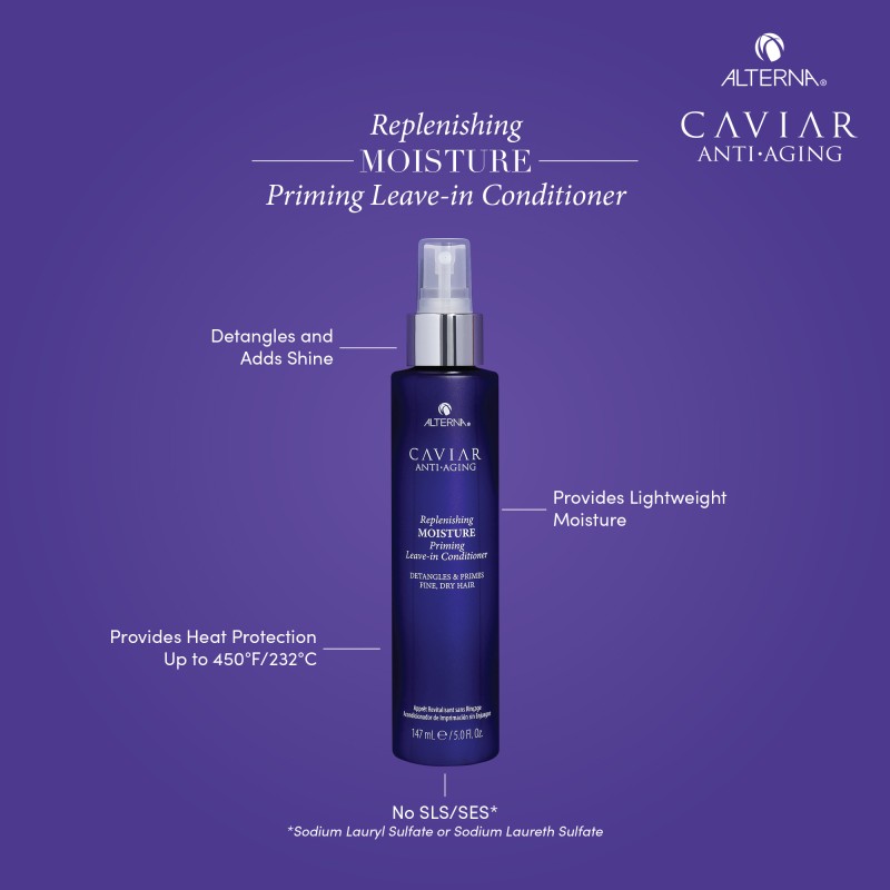 Caviar Replenishing Moisture Priming Leave-In Conditioner Nenuplaunamas, purškiamas plaukų balzamas, 147ml