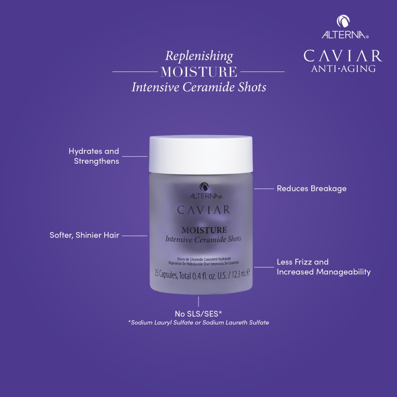 Caviar Moisture Intensive Ceramide Shots Keramidų koncentratas plaukams, 12,3ml
