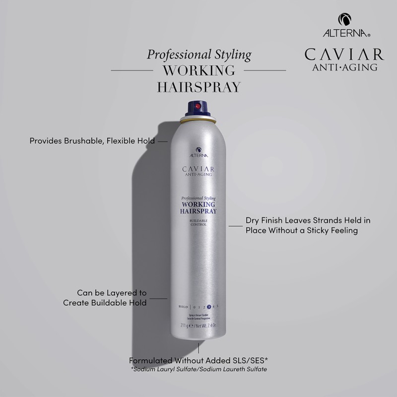 Caviar Professional Styling Working Hairspray Vidutinės fiksacijos plaukų lakas, 211g