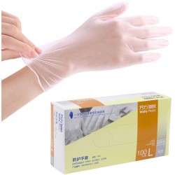 Disposable Vinyl Gloves Skaidrios apsauginės pirštinės, L dydis, 100vnt 
