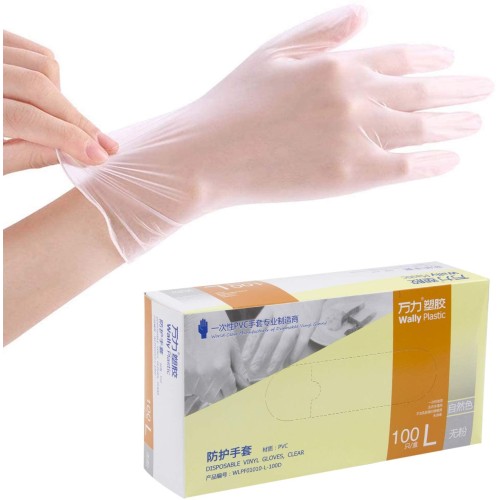Disposable Vinyl Gloves Skaidrios apsauginės pirštinės, L dydis, 100vnt