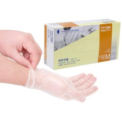 Disposable Vinyl Gloves Skaidrios apsauginės pirštinės, M dydis, 100vnt 