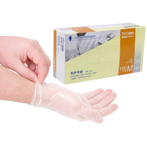 Disposable Vinyl Gloves Skaidrios apsauginės pirštinės, M dydis, 100vnt