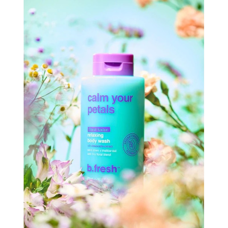 Calm Your Petals Relaxing Body Wash Atpalaiduojantis kūno prausiklis, 473ml