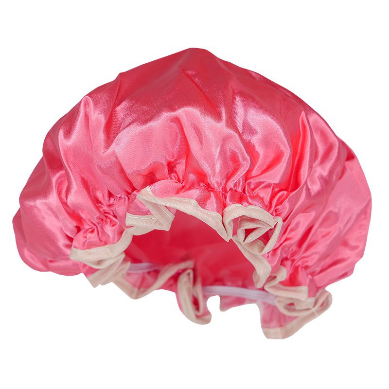 Shower Cap & Hair Towel Pink Dušo kepurėlė ir turbanas plaukams, 1vnt