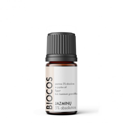 Jasmine 5% Absolute In Jojoba Oil Jazminų absoliutas skiestas jojobos aliejuje, 5ml