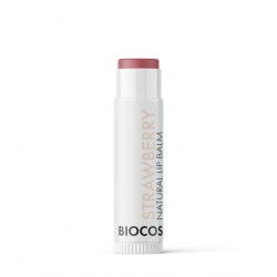 Strawberry Natural Lip Balm Drėkinamasis lūpų balzamas su spalva, 4g  