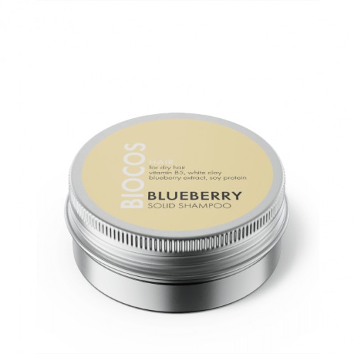 Hair Blueberry Solid Shampo Kietasis šampūnas sausiems plaukams, 90g 