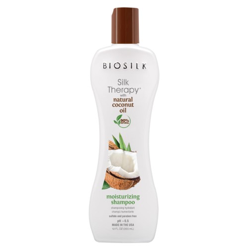 Silk Therapy Coconut Oil Moisturizing Shampoo Drėkinamasis šampūnas su kokosų aliejumi, 355ml