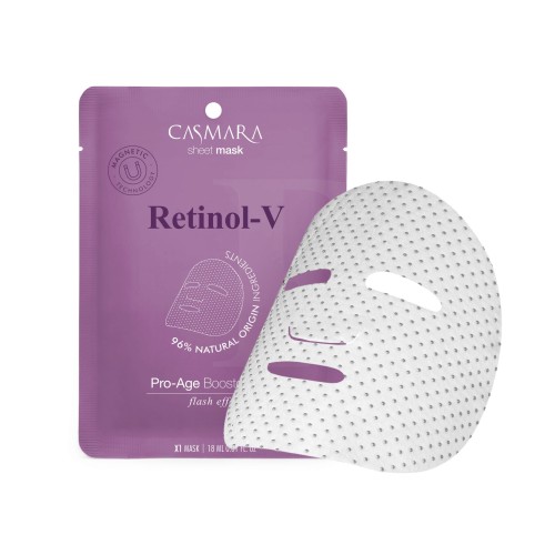 Casmara Pro Age Booster Sheet Mask Retinol Stangrinamoji veido kaukė su retinoliu ir magnetine technologija, 1 vnt.