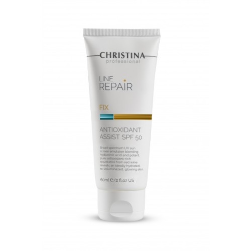Line Repair Fix Antioxidant Assist SPF 50 Apsauginis veido losjonas, 60ml