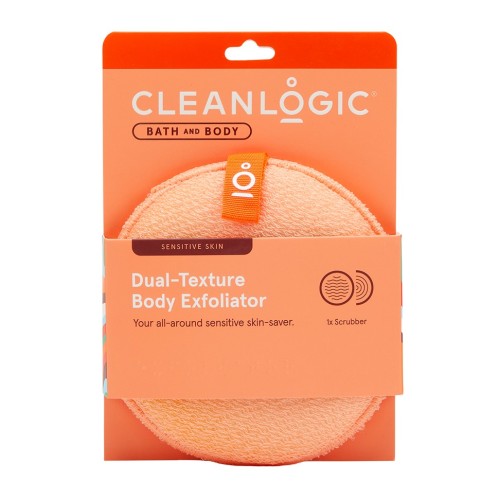 Dual-Texture Body Exfoliator Sensitive Skin Dvipusė kūno šveitimo kempinė jautriai odai, 1vnt