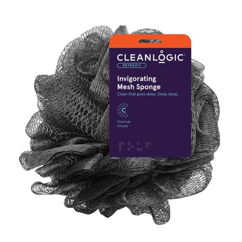 Invigorating Mesh Sponge Detoxify Kūno kempinė su anglimi, 1vnt