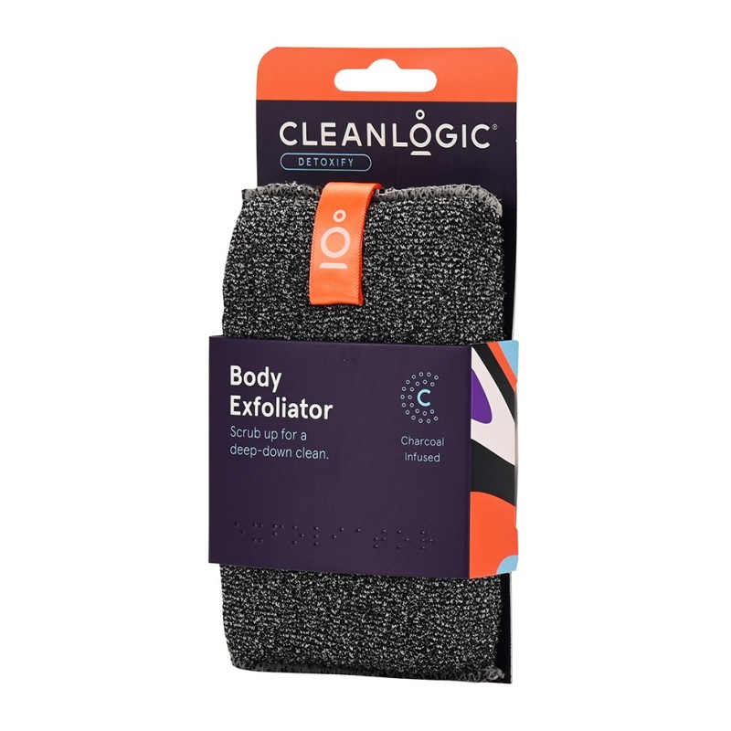 Body Exfoliator Detoxify Šveičiamoji kempinė kūnui su anglimi, 1vnt