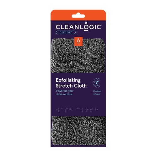Exfoliating Strech Cloth Detoxify Ištempiama kūno šveitimo plaušinė su anglimi, 1vnt