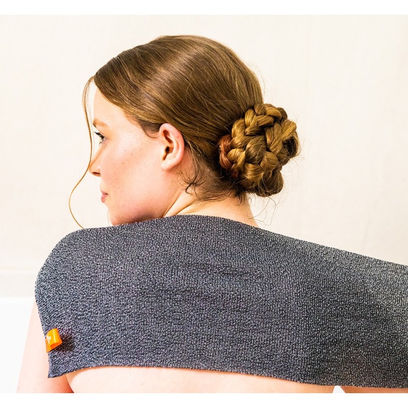 Exfoliating Strech Cloth Detoxify Ištempiama kūno šveitimo plaušinė su anglimi, 1vnt