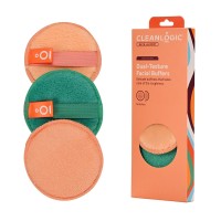 Dual-Texture Facial Buffers Sensitive Skin Veido valymo kempinėlės jautriai odai, 3vnt 