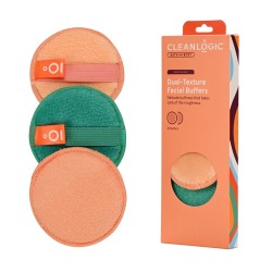 Dual-Texture Facial Buffers Sensitive Skin Veido valymo kempinėlės jautriai odai, 3vnt 